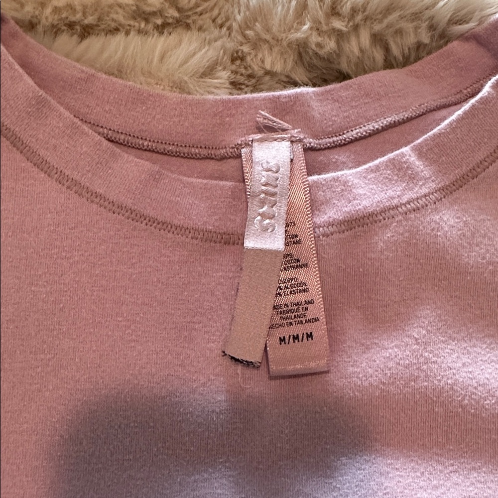 Skims cotton jersey t-shirt dusty mauve - Picture 3 of 3